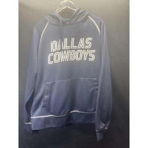 Dallas Cowboys Hoodie Mens Large Navy Blue NFL Football Pullover Sweatshirt